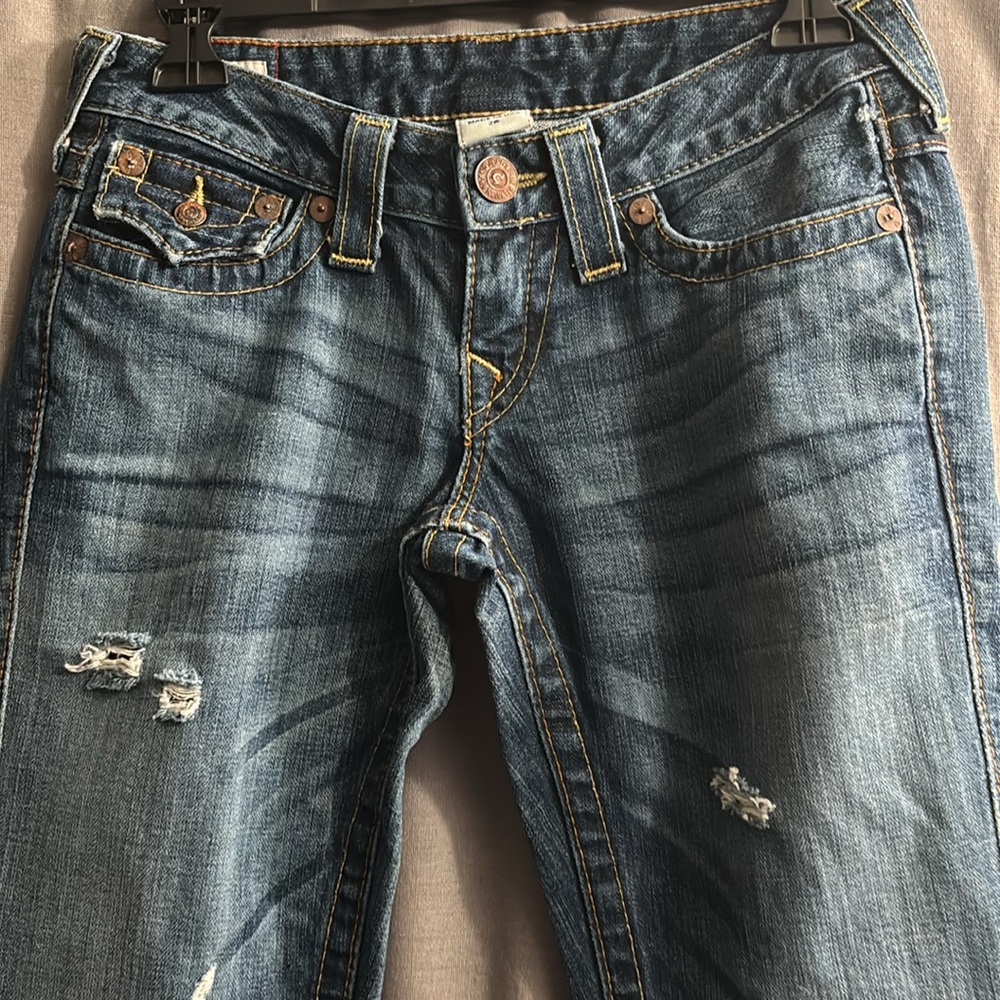 True Religion Classic Blue Flare Jeans - Picture 2 of 6